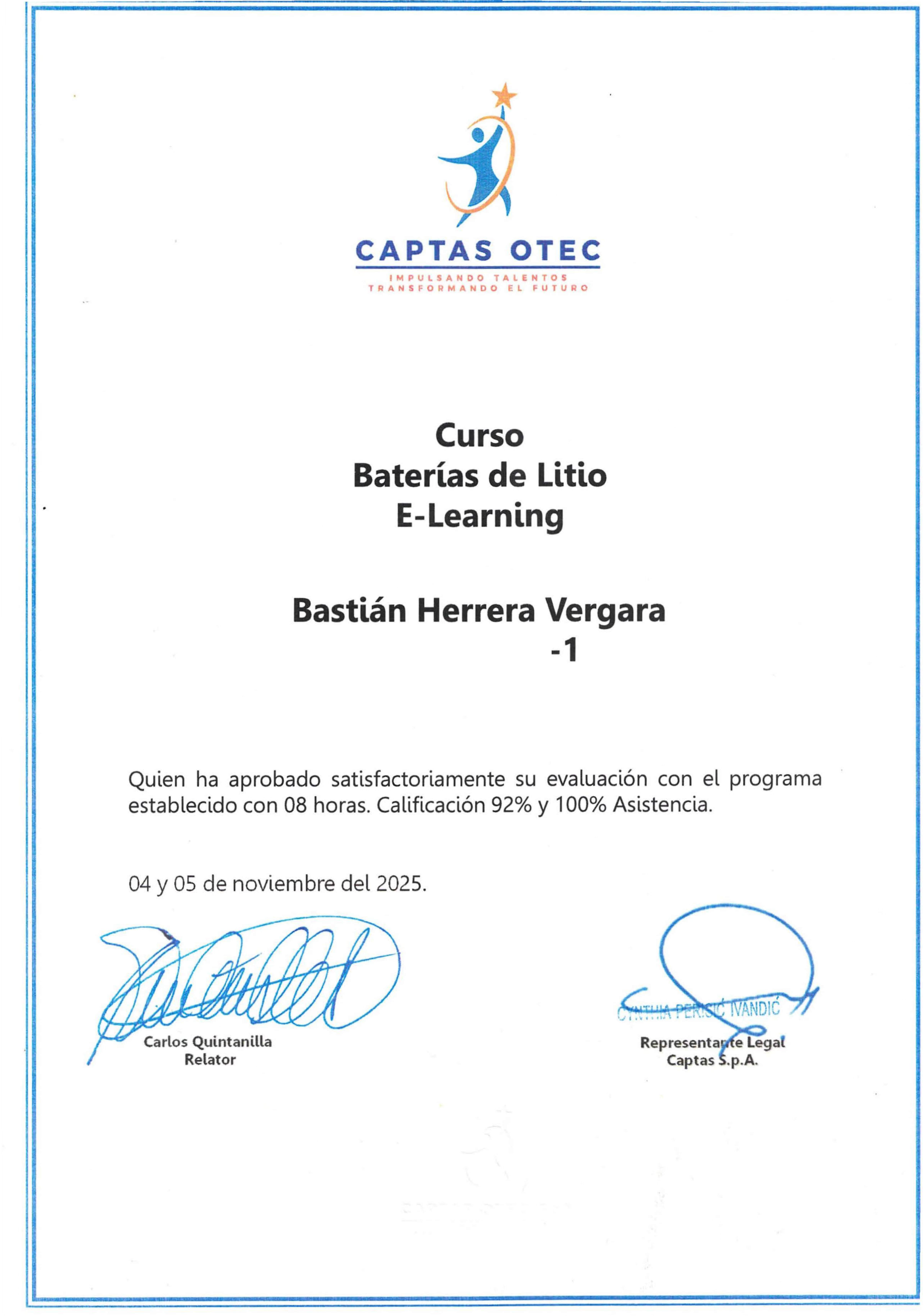 Certificación Packs and Labels