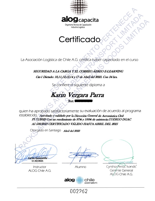 Certificación Packs and Labels